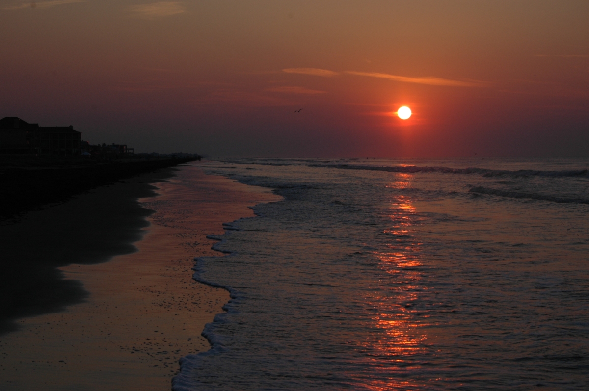 Sunrise on the beach - Galveston, TX